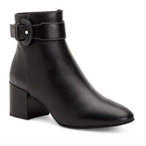 AQUATALIA "Floriane" Weatherproof Bootie Black Leather  -Size 7